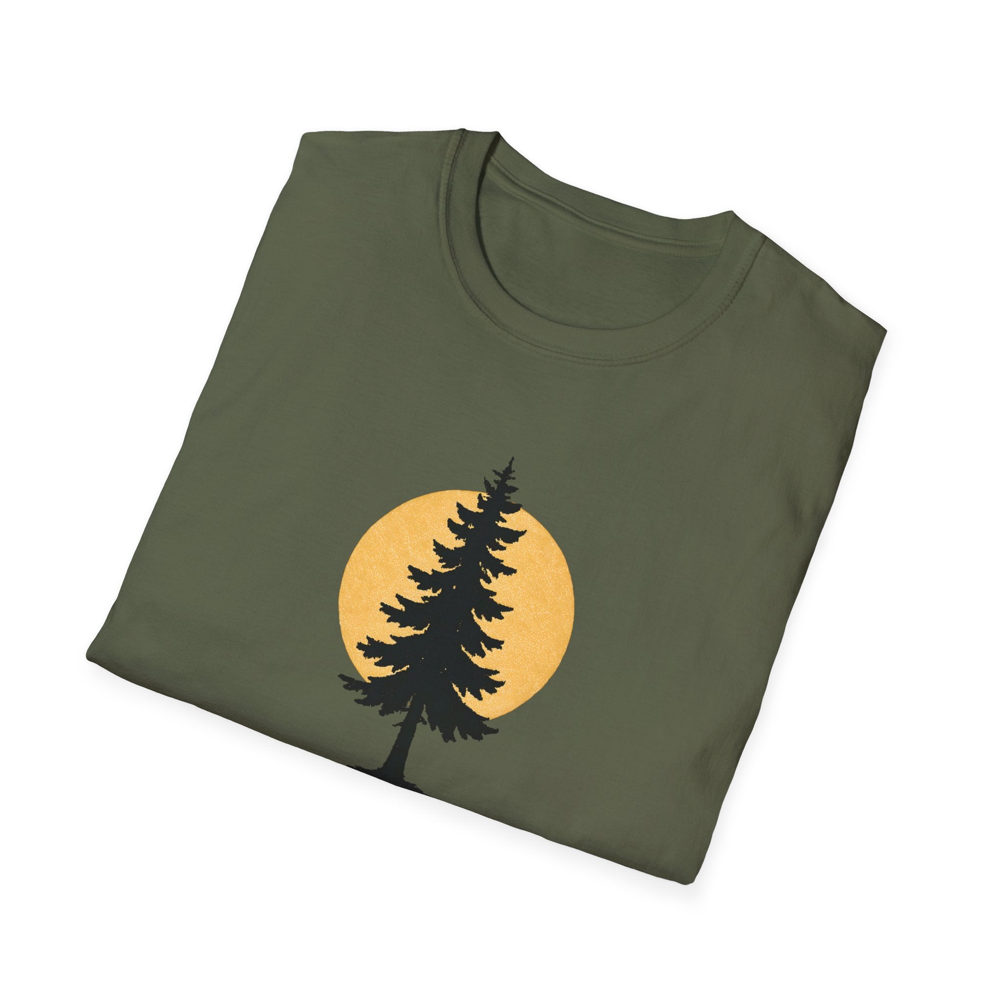 Pine Tree Silhouette Sunset T-Shirt