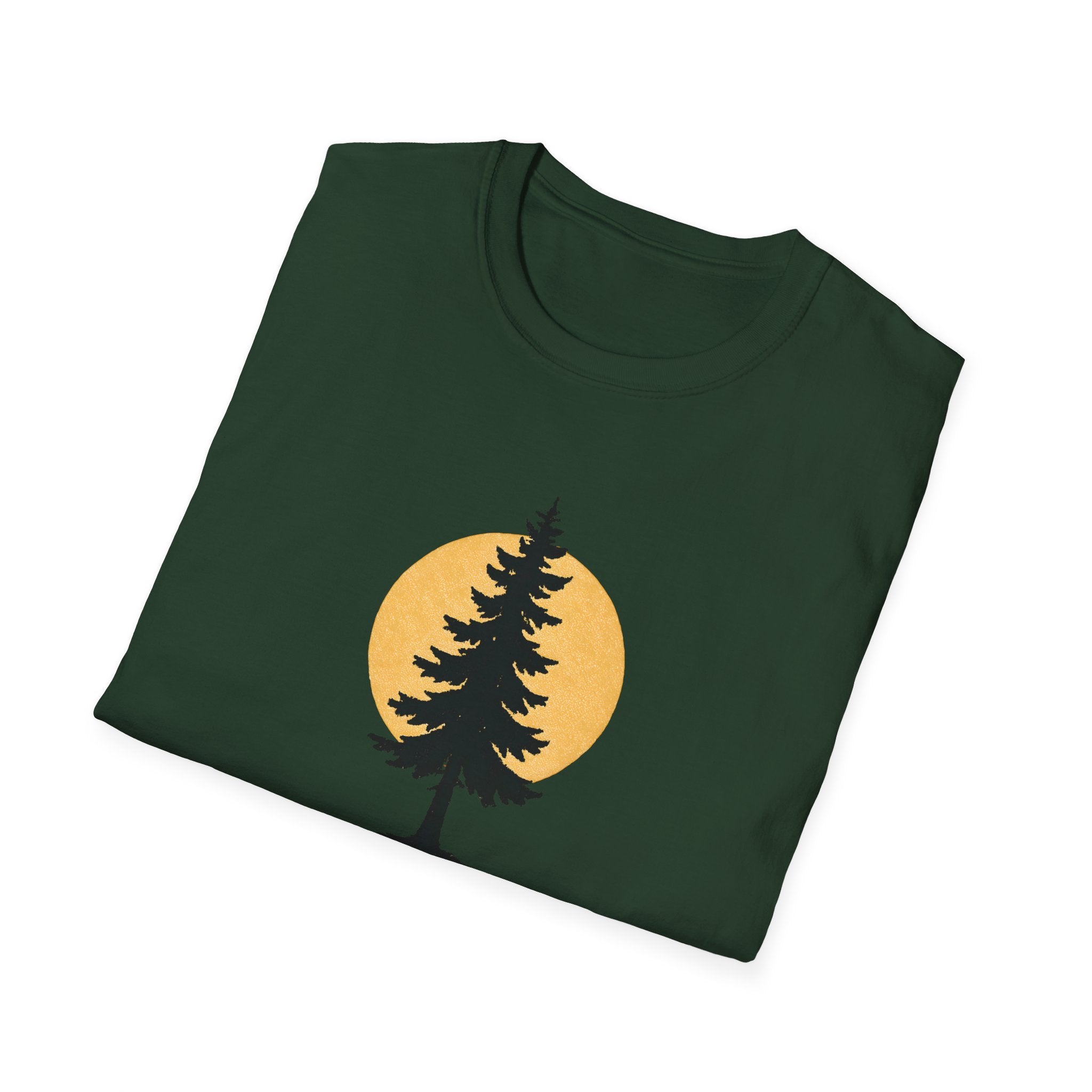 Pine Tree Silhouette Sunset T-Shirt